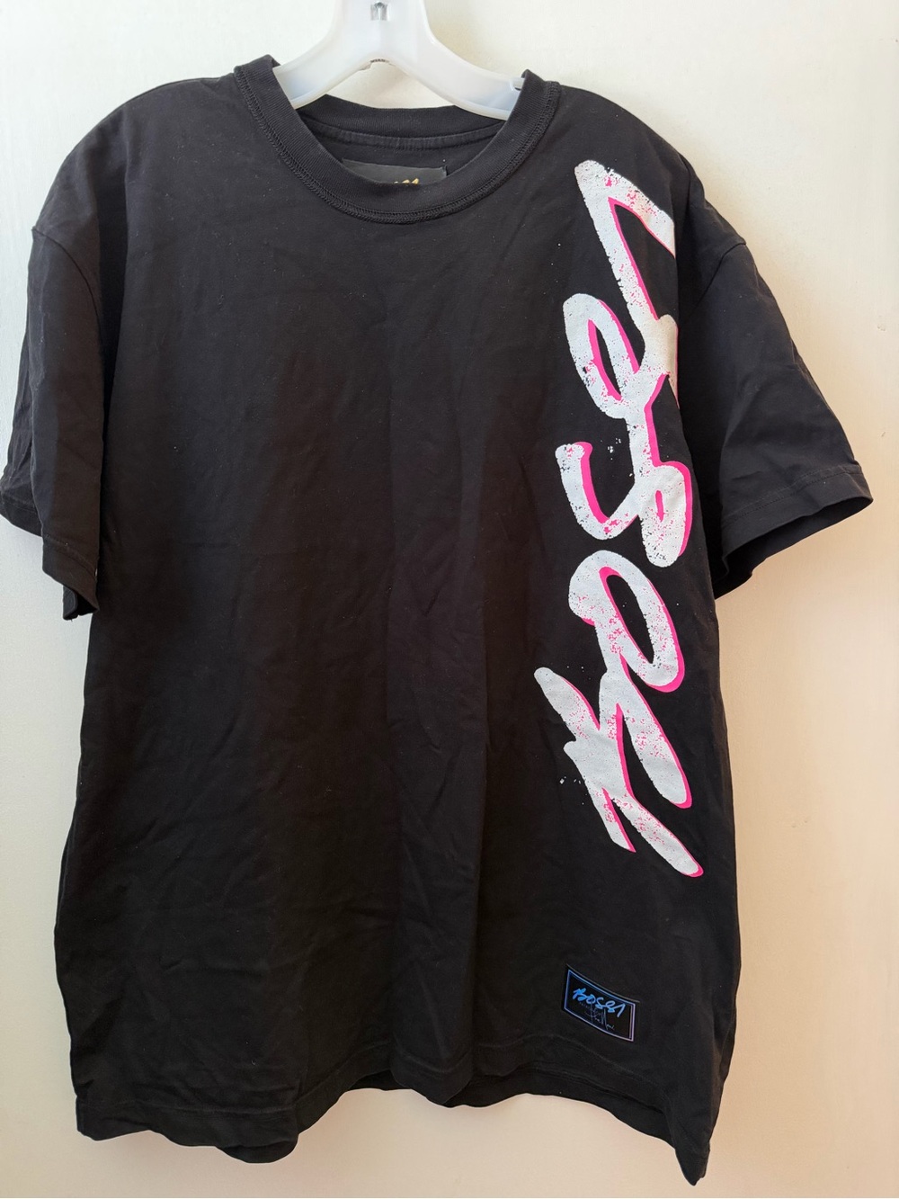 Bose Graphic Tee with White & Pink Script